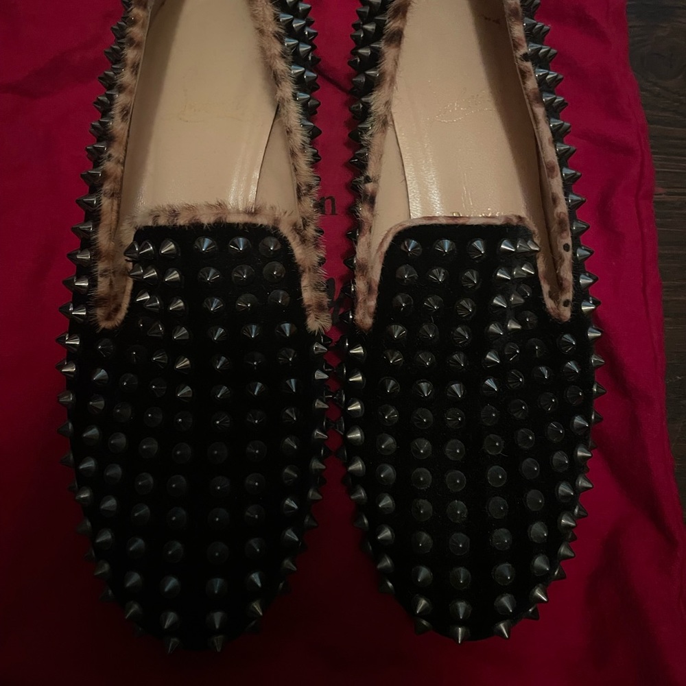 Christian Louboutin rolling spike flats